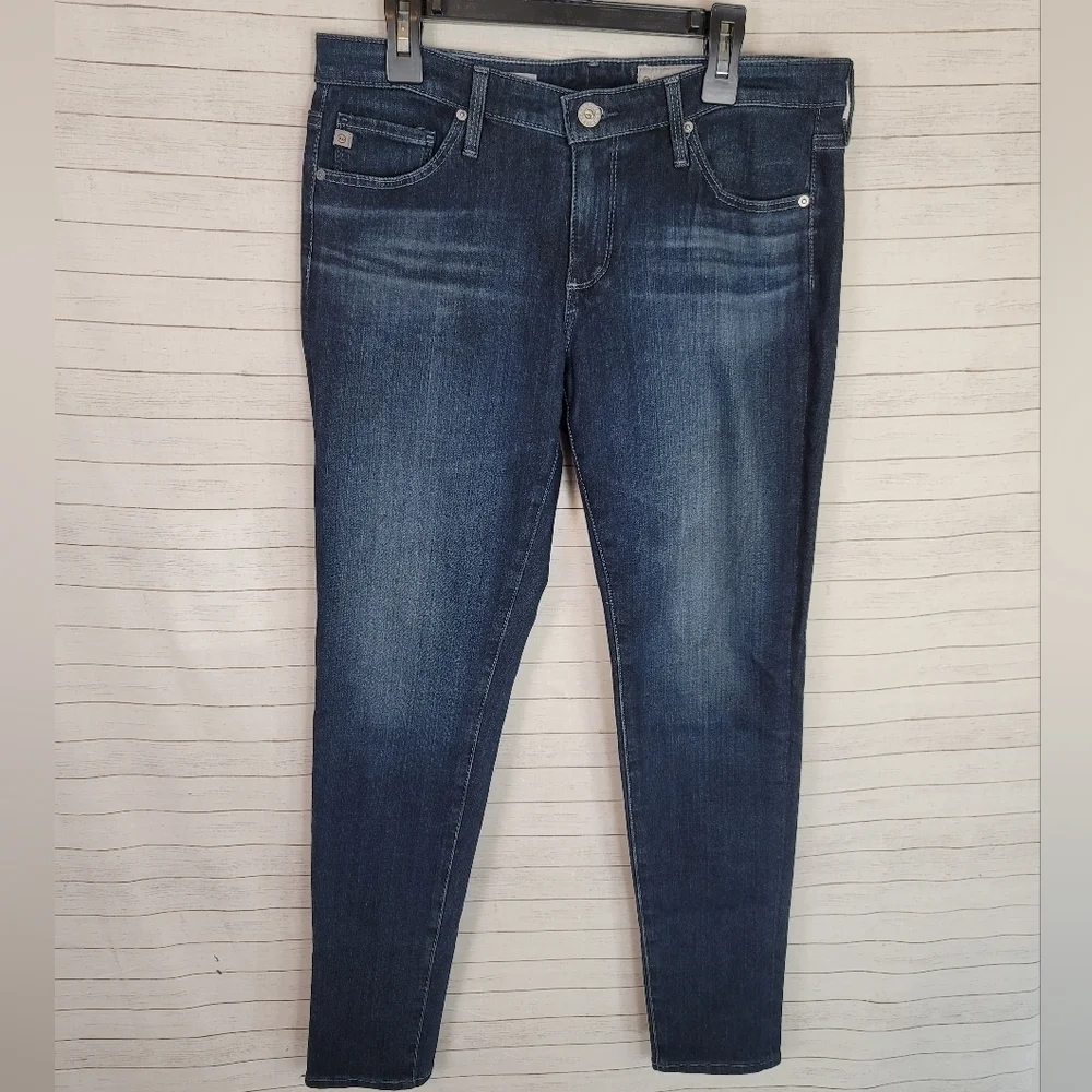 AG ADRIANO GOLDSCHMIED THE LEGGING ANKLE DARK WASH, SZ 28
